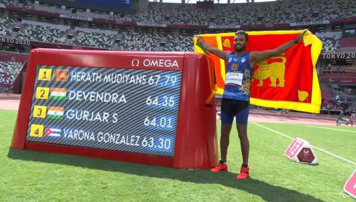 A Sri Lankan athlete has won gold medal at the Paralympic Games