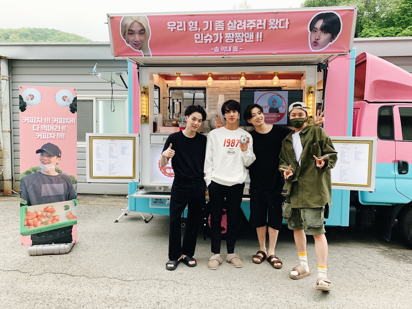 How does BTS J hope to surprise Suga by sending him a custom made coffee truck? “We look like a couple”-SOPE
