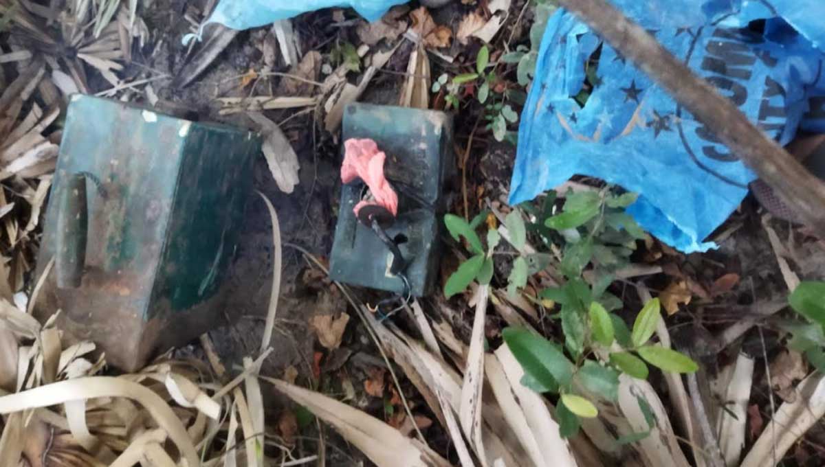 Two high powered claymore mines were found