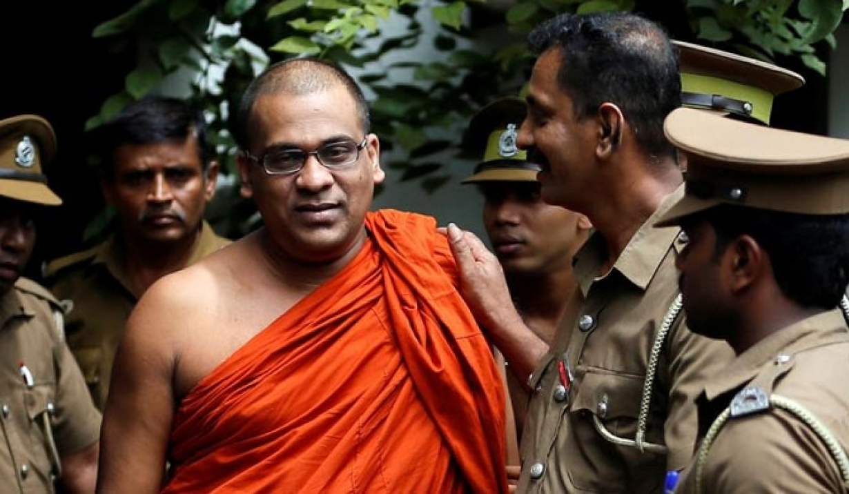 Galagodaaththe Gnanasara Thera continuing to threaten other Buddhist monks over the phone.