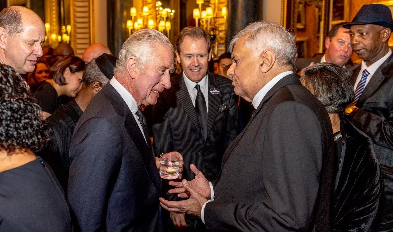 The Queen Elizabeth death-The moment the President  Ranil met King Charles