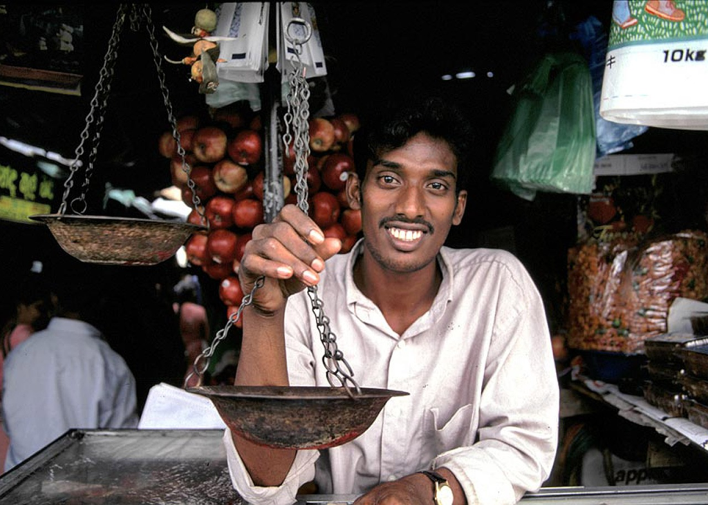 Sri Lankan Man Selling Apple