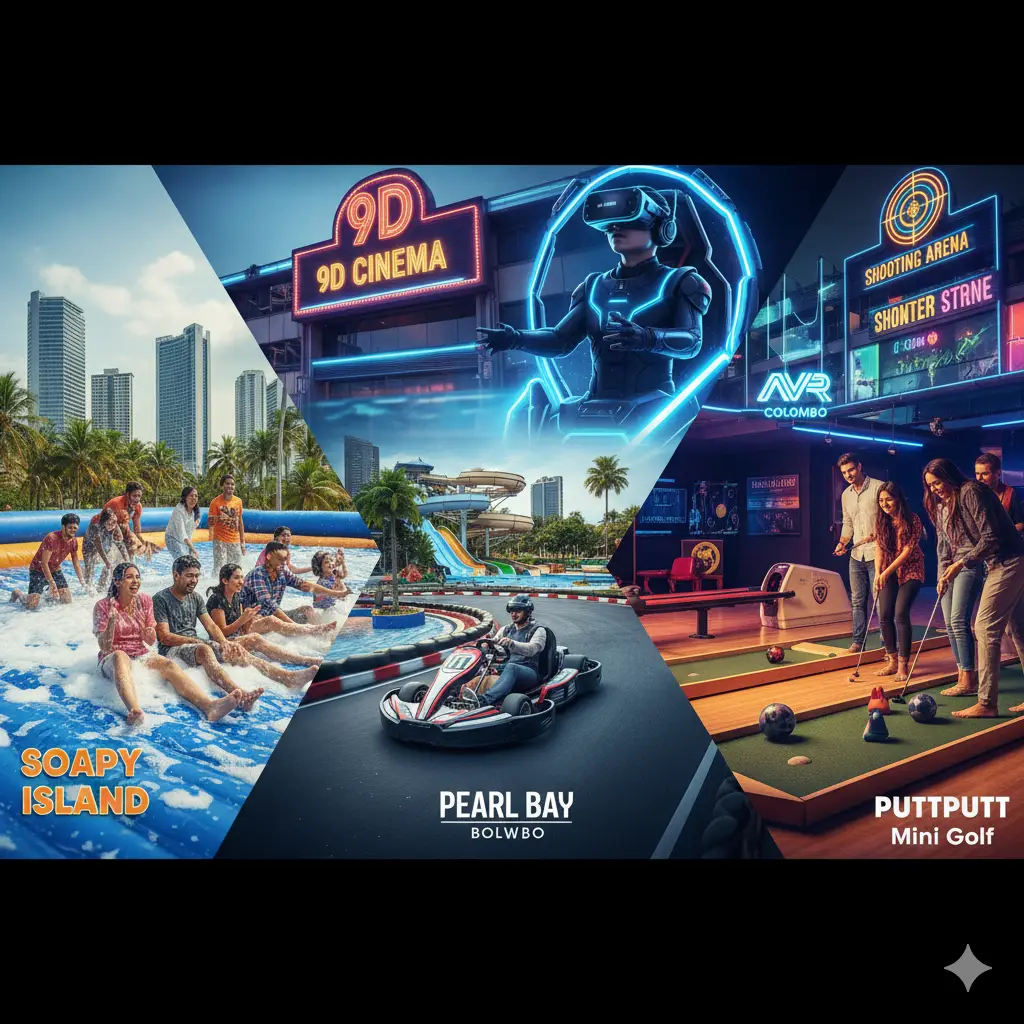 Looking for weekend plans? 🤩 Colombo's entertainment scene has it all! Swipe through the ultimate guide to the city's best spots—from high-tech VR to thrilling waterparks. Find addresses and map links for your next adventure in Fun Activities in Colombo! 🗺️